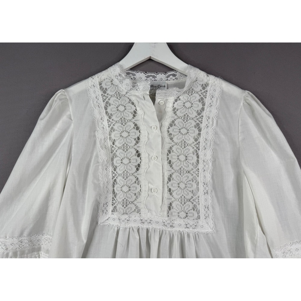 Willow Creek Nightgown Women L White Vtg Lace Victorian Prairie Feminine USA View 2
